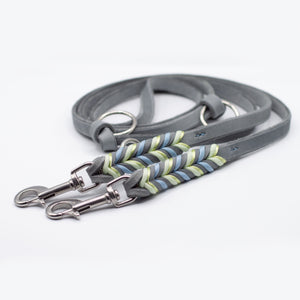 "Design your own" Leine aus Fettleder und Paracord 3-fach verstellbar