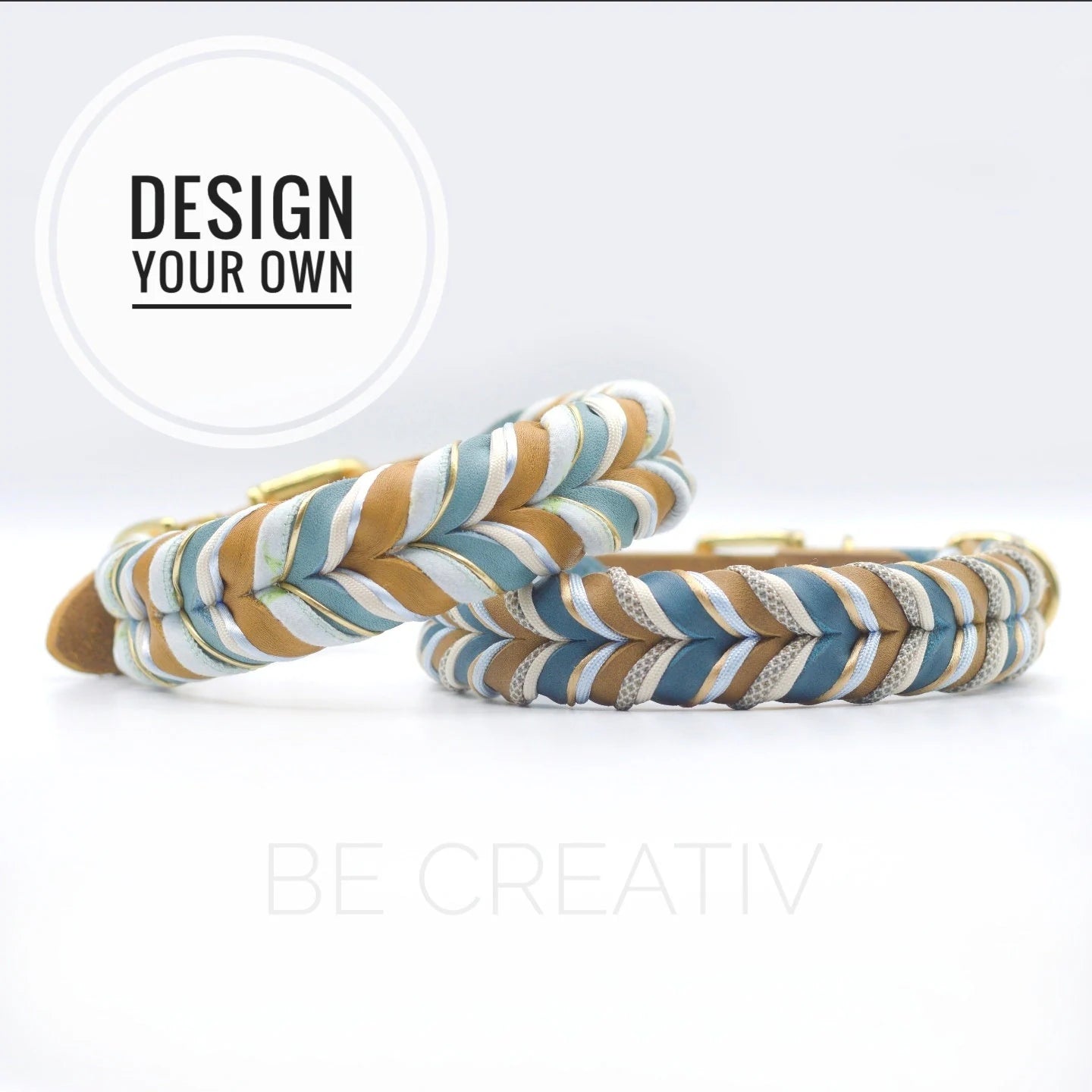 Fettlederhalsband mit Paracord " Design your own "