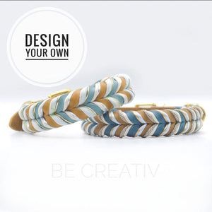 Fettlederhalsband mit Paracord " Design your own "